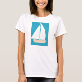 White Tank Top mit Sailboat