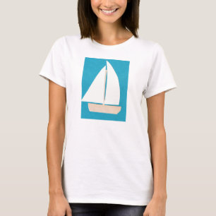 White Tank Top mit Sailboat