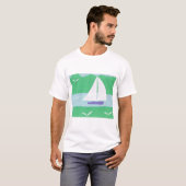White Tank Top mit Sailboat (Vorne ganz)