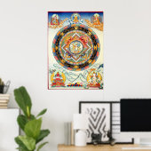 White Tara Mandala Poster (Heimbüro)