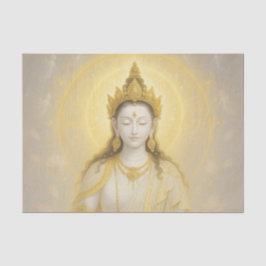 White Tara Nah auf Seidenpapier
