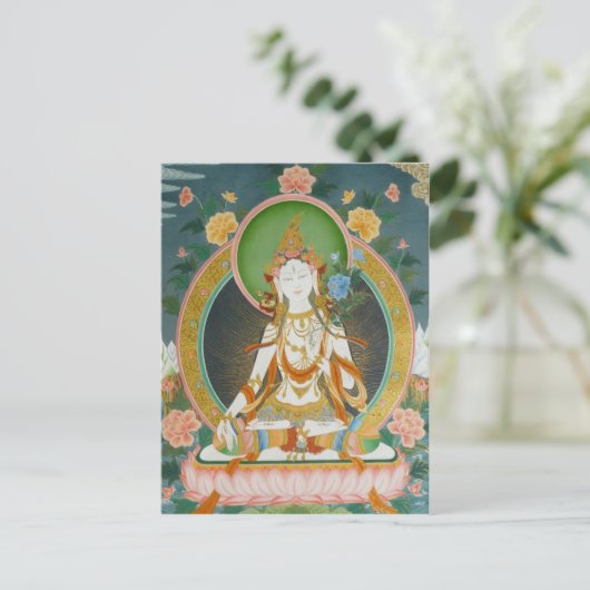 White Tara Postcard Postkarte (Stehend Vorderseite)