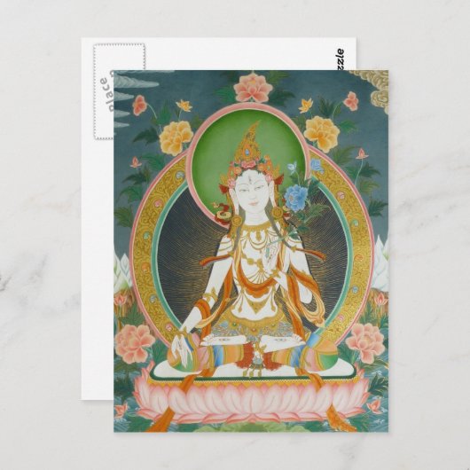 White Tara Postcard Postkarte (Vorne/Hinten)