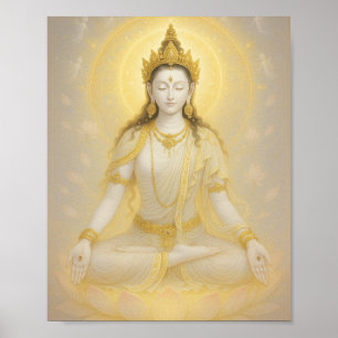 White Tara - radikale Göttin des Mitgefühls Poster