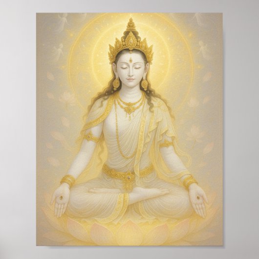 White Tara - radikale Göttin des Mitgefühls Poster (Vorne)