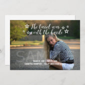 White Tassel Worth Hassle Foto Abschluss Ankündigung (Vorne/Hinten)