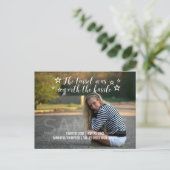 White Tassel Worth Hassle Foto Abschluss Ankündigungspostkarte (Stehend Vorderseite)