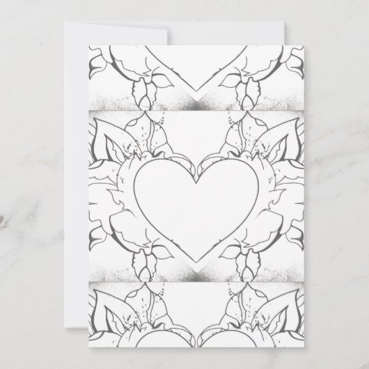 White Tatoo Art Style Einladung (Rückseite)