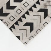 White & Taupe Marmor Tribal Gemustert Elephant Fleecedecke (Ecke)