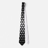 White Techno Dots Modern Black Krawatte (Vorderseite)