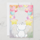 White Teddy Bär Geburtstagseinladung Einladung (Rückseite)