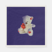 White Teddy Bär Serviette (Vorderseite)