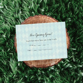 White Teddy Bear Ratings Count Baby Showspiel Begleitkarte