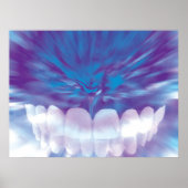White Teeth Bite Dentist Orthodontist Poster (Vorne)