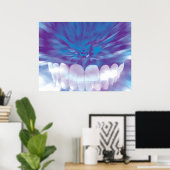 White Teeth Bite Dentist Orthodontist Poster (Heimbüro)