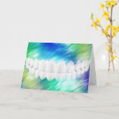 White Teeth Design Zahnarzt Orthodontist Karte (Gelbe Blume)