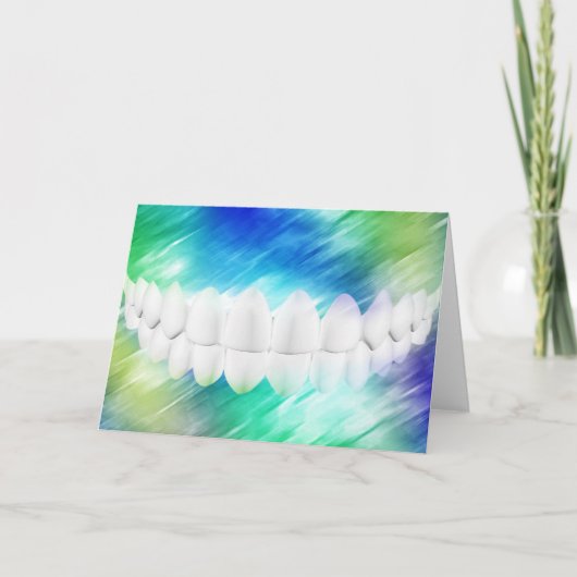 White Teeth Design Zahnarzt Orthodontist Karte (Vorderseite)