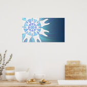 White Teeth Mandala Dentist-Orthodontist Poster (Küche)