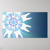 White Teeth Mandala Dentist-Orthodontist Poster (Vorne)