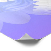 White Teeth Smile Blume Zahnarzt Blue Poster (Ecke)