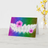 White Teeth Smile Dentist Orthodontist-Karte Karte (Gelbe Blume)