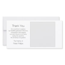 White Template Beileid Vielen Dank mit grauer Gren