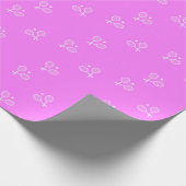 White Tennis Rackets & Ball Deep PInk Geschenkpapier (Ecke)