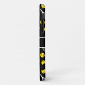 White Tennis Rackets & Halb Balls Sport Ihr Name Case-Mate iPhone Hülle (Hinten/Links)
