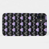 White Tennis Rackets Lila Hearts Liebe Athletic Case-Mate iPhone Hülle (Rückseite (Horizontal))