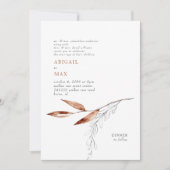White/Terracotta Moderne Foliage Eltern Hochzeit Einladung (Vorderseite)
