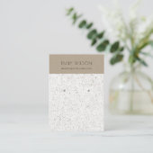 WHITE TERRAZZO TEXTURE KRAFT EARRING DISPLAY LOGO VISITENKARTE (Stehend Vorderseite)