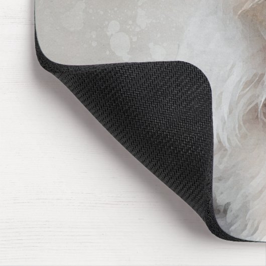 White Terrier Puppy Wasserfarbe für Hunde Mousepad (Ecke)