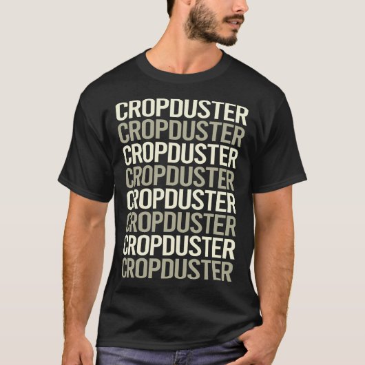 White Text Crop Duster T-Shirt (Vorderseite)