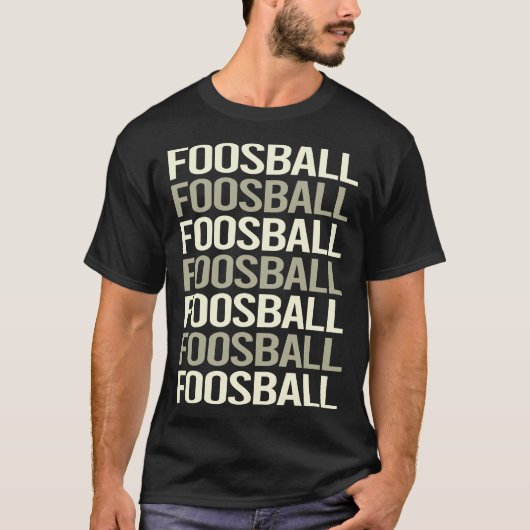 White Text Foosball T-Shirt (Vorderseite)