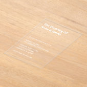 White Text Moderne Hochzeit Akrobielle Einladung (Ablage )