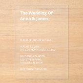 White Text Moderne Hochzeit Akrobielle Einladung (Vorderseite)