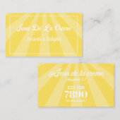 White Text Sunshine Sky Funky Vintag Visitenkarte (Vorne/Hinten)