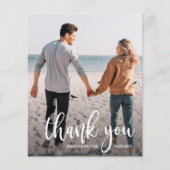 White Text Wedding Foto Vielen Dank (Vorderseite)