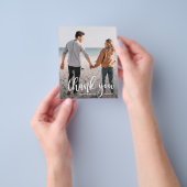White Text Wedding Foto Vielen Dank Flyer (Gruppe)