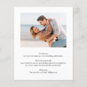 White Text Wedding Foto Vielen Dank Flyer (Hinten)