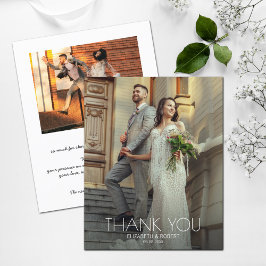 White Text Wedding Foto Vielen Dank Hinweis