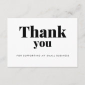White Thank You Card Discount Code Logo Dankeskarte (Vorderseite)
