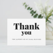 White Thank You Card Discount Code Logo Dankeskarte (Stehend Vorderseite)