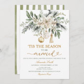 White The Season to Be Married Bridal Shower Einladung (Vorne/Hinten)