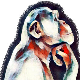 White Thinker Poster