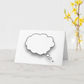 White Thought Bubble On White für dein Denken Karte (Gelbe Blume)