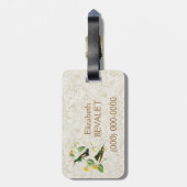 White Throat Mountain Gem Hummingbird Gepäckmarke Gepäckanhänger (Rückseite vertikal)