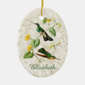 White Throated Mountain Gem Hummingbird Keramik Ornament (Vorne)
