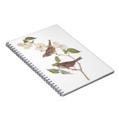 White Throated Sparrow Audubon Birds with Flowers Notizblock (Rechte Seite)