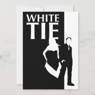 White-Tie-Angelegenheit: Ernsthafte Silhouette Einladung
